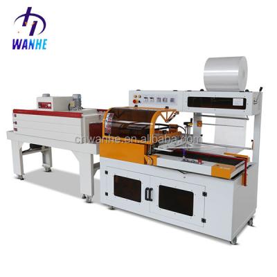 China WAANHE Automatic Food Egg Tray Side Sealing Film Slitter Cosmetics Cardboard Book Box Shrink Packing Machine for sale