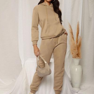 China French Terry Hoodie And Jogger Sweatpants Set White Sweat Suit Cotton Breathable High Quality Fleece Tracksuit Unisex French Terry Hoodie And Jogger Sweatpants for sale