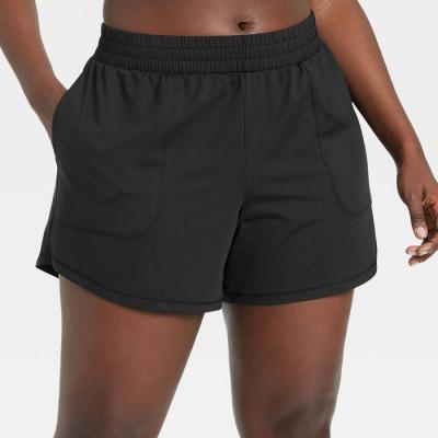 China Sustainable Hot Selling Custom Cotton Polyester Sweat Shorts Women Summer Sports Running Loose Jogger Womens Shorts With Pocket for sale