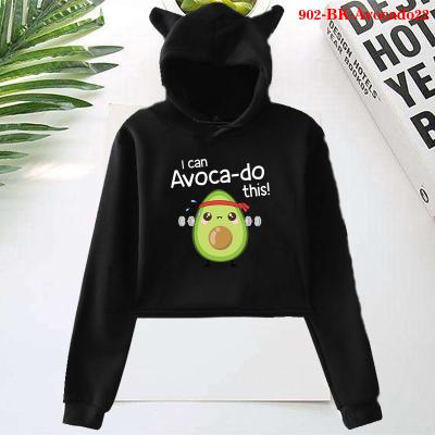 China Custom high quality eco-friendly crop top embossed hoodie Environmental Anti-wrinkle printing for sale