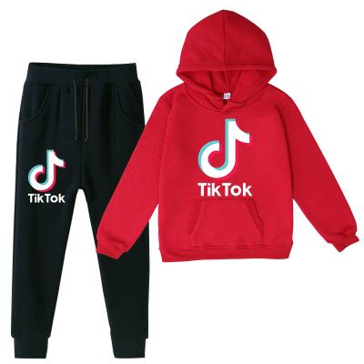 China Wholesale Soft Breathable Kid 2-16Y Long Sleeve Sweatpants And Hoodie Set Tik Tok Clothing for sale