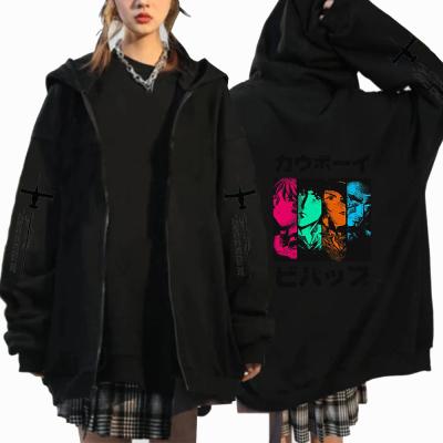 China Anti-wrinkle Fashion Famous Us TV Show Printing Oversized Cowboy Bebop Full Zip Hoodie for sale