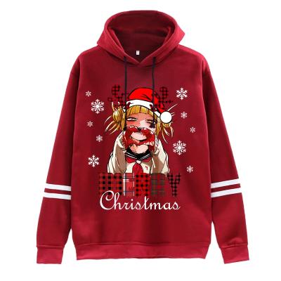 China Breathable Streetwear Winter Long Sleeve Antlers Christmas Custom Printing Hats And Hoodie for sale