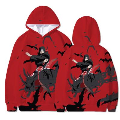 China Anti-Wrinkle Factory Custom Wholesale Polyester Men 3D Printing Anime Cartoon Narutoes Hoodie for sale