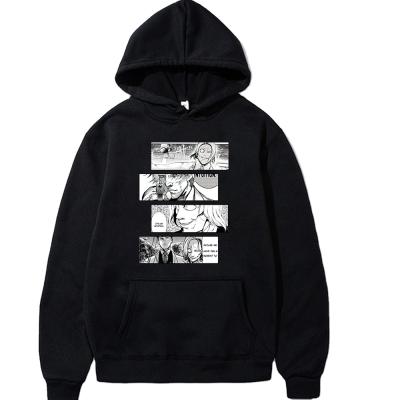 China 2021 Anti-wrinkle Fashion Streetwear Custom Japanese Anime Ghoul Printed Men's Oversized Hoodie for sale