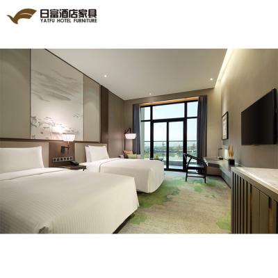 China Modern Commercial Furniture Hotel Double Bed Room Furniture Set for sale