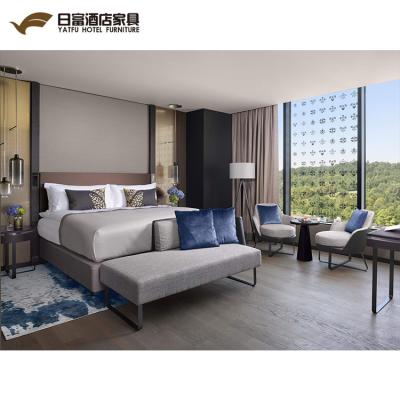 China Mordern Style Modern Hotel Furniture Bedroom Luxury Single Bed Set With Bed End Stools for sale