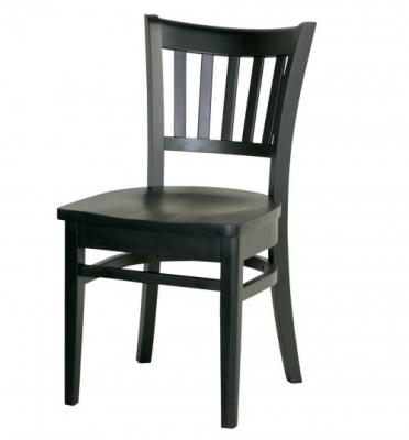 China Mordern Retro Black Wooden Dining Restaurant Chairs for sale