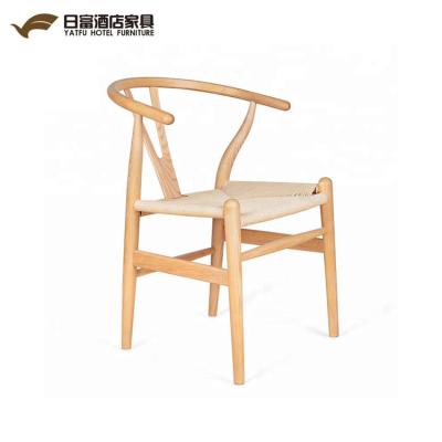 China Wholesale Mordern Restaurant Furniture Solid Wood Design Dining Chair Armrest Y Chair Wood Wishbone Chair for sale