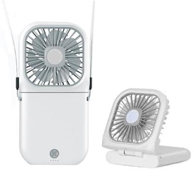 China Folding 180′; ° Plastic Portable Mini Usb Portable Spinning Fan Air Cooling Neck Fan for sale