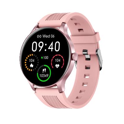 China 2022 Custom Touch Screen Dial Heart Rate Blood Pressure Blood Oxygen Monitoring 1.3inch Smartwatch For Lady for sale