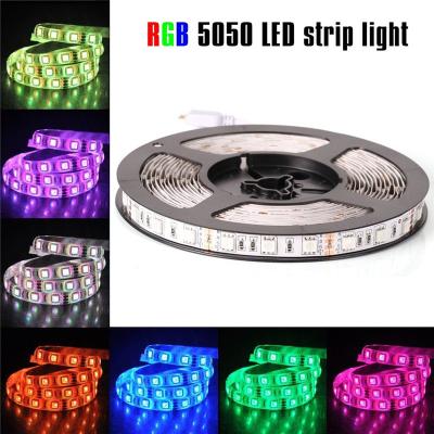 China Hotel LED Strip 5050 RGB Lights Flexible Home Decoration 12V Lighting 5050 30LEDs/M LED Strip RGB/White/Warm White/Blue/Green/Red for sale