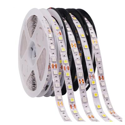 China Waterproof Non-waterproof Led Strip Lights 5050 RGB 12v Waterproof White Light For Kitchen Garland Ribbon Outdoor Lighting Room Decoration Cabinet for sale