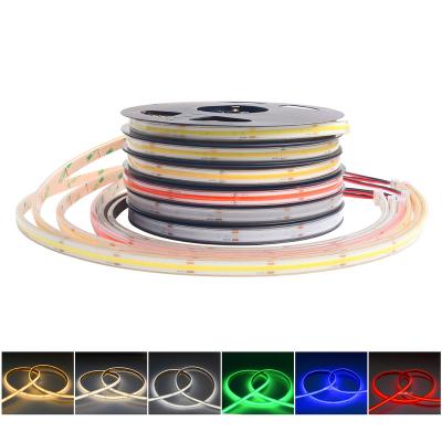 China IP68 Residential Waterproof COB LED Strips Dimmable Light 480 LEDs/m DC 12V 24V High Density Flexible Strip Strip Lights for sale