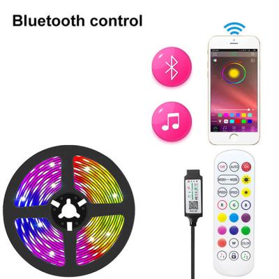 China Residential Bluetooth USB LED RGB 5V LED Strip Light Lights Lamp TV Background Screen Backlight Flexible Diode Tape Neon Lamp For Home for sale