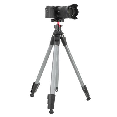 China PORTABLE 4 Section Lightweight and Portable Aluminum Tripod with Flip Lock and Center Column for DSLR Camera for sale