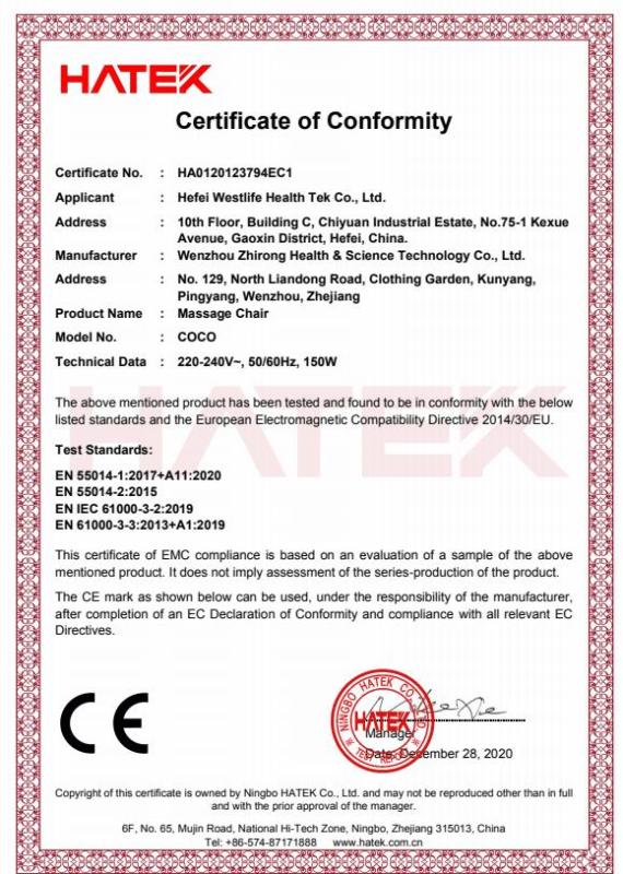 CE - Hefei Westlife Health Tek Co., Ltd.