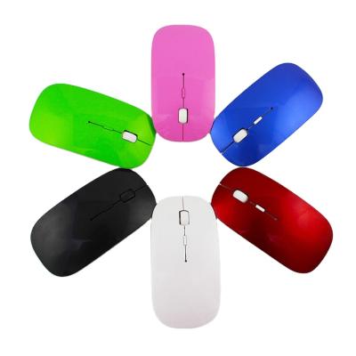 China 2.4GHZ With Receiver Mini MOQ 100 Promotion Gift Customized Ergonomic USB Mini Computer Wireless Mouse 2.4G Slim Mouse Optical Wireless Mouse for sale