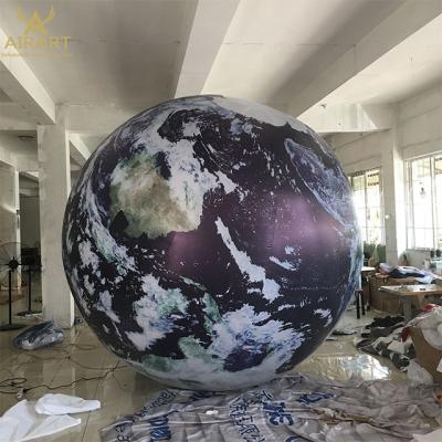 China 420D Oxford Inflatable Water Planet Decoration Inflatable Globe, Giant Inflatable Earth for sale