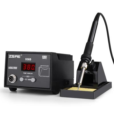 China Machinery Repair Shops ZSAE 936D Electronic Soldering Station For Mobile Phone Repair LED Digital Display Screen for sale