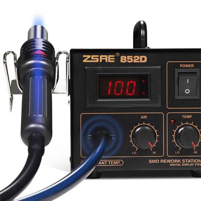 China ZSAE Digital Temperature Display LED Display Air Gun Desoldering Hot Station 852D For Factory Repair for sale