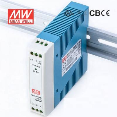 China Plastic Shell MDR-10 Series 10W 5V/12V/15V/24V DIN RAIL USP MEANS SMPS WELL SWITCHING POWER SUPPLY for sale