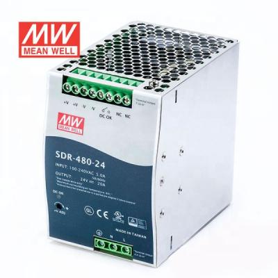 China THE PSU RAIL SMPS PFC high performance ORIGINAL. Metal Shell SDR-480 Series 480W 24V/48V AC-DC DIN MEANS GOOD SWITCHING POWER SUPPLY for sale