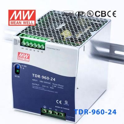 China ORIGINAL WELL SWITCHING POWER SUPPLY Industrial PSU RAIL SMPS Wide Range Input MEDIUM Metal Shell TDR-960 Series 24V 48V 960W AC-DC DIN for sale