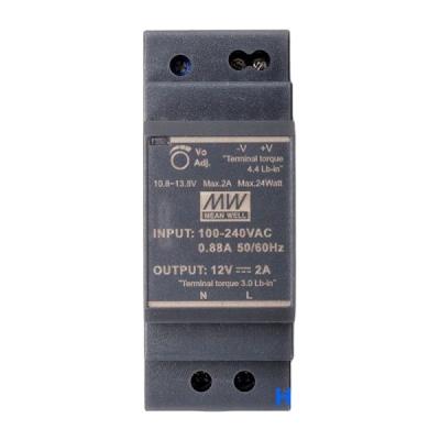 China Plastic Shell HDR-30-12 AC-DC 30W 12V DIN RAIL ORIGINAL MEANS CHANGE ENERGY GOOD POWER SUPPLY Ultra Thin Step Shape DIN RAIL for sale