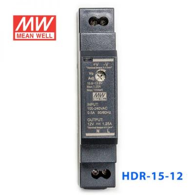 China Plastic Shell HDR-15-12 AC-DC15W 12V DIN RAIL ORIGINAL MEANS CHANGE ENERGY GOOD POWER SUPPLY Ultra Thin Step Shape DIN RAIL for sale