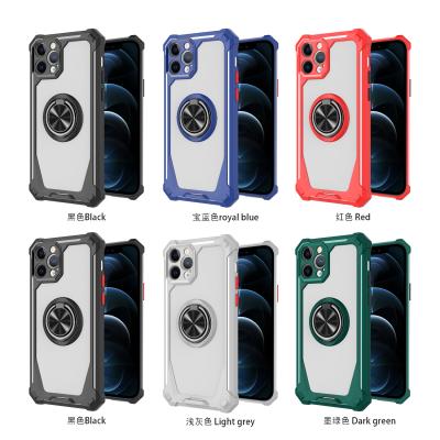 China 360 Magnetic Car Shockproof Metal Armor Ring Holder Case Mobile Phone Accessories For Samsung a02s for iphone 11 pro max phone case for sale