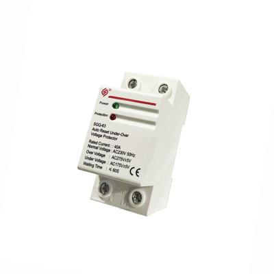 China 230V AC 40A 2P Adjustable Self-Recovery Over And Under Voltage Protector SGQ-63 for sale