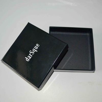 China Tuck Box Custom Black Color Paper Single Cardboard Printed Jewelry Box for sale