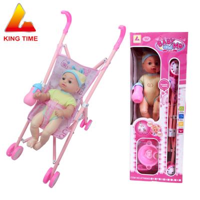 China Real educational and good quality educational baby - doll with stroller reborn small newborn dolls for children playing funny toy for sale