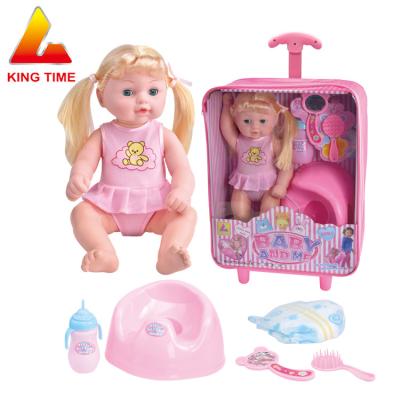 China Educational Most Popular 11 Inch Vinyl Girl Pee Doll Toy Reborn Baby Plastic Lifelike Dolls Newborn Dolls Toys For Kid for sale