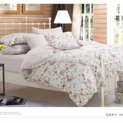 China Twill Nantong Home Textile Factory Floral Print 196tc Small 100% Cotton Bedding On Sale for sale