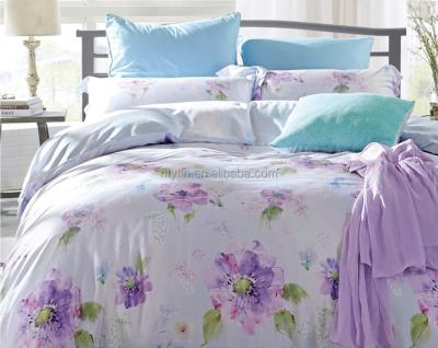 China TWILL Floral Print 300TC 60S 100% Tencel Printed Beautiful Sheet Sets for sale