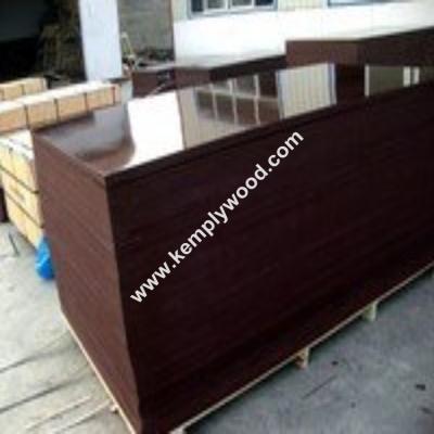 China Two times hot pressed film faced plywood, Marine shuttering film faced plywood, Construction shuttering plywood for sale