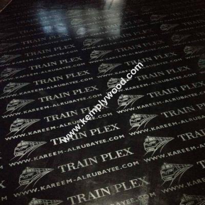 China Black film faced plywood with logo, black faced shuttering plywood, black film faced marine plywood for sale