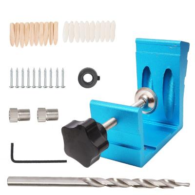 China Hardware Tools Woodwork Pocket Hole Jig Kit 46pcs Woodwork Guides Common Angle Tool Woodworking Locator for sale