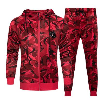 China Plus Size Men Camouflage Sweat Suit 2020 Brand New Tracksuit Set Male Casual Sweatshirts Tracksuit Pants Sportswear Clothing Tracksuit Sets for sale