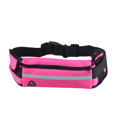 China Wholesale Local Multifunctional Logo Waterproof Outdoor Sport Running Custom Made USA Shipping Packing Designer Belt Sport Fitness Pink Waist Bag for sale