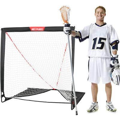 China Durable Quickly Install Fiberglass Frame Kids Training Equipment Folding Net Portable Backyard Lacrosse Goal for sale