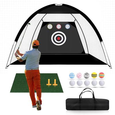 China Construction Site Safety Slide Indoor and Outdoor 2M Golf Practice Net Tent Golf Hitting Cage Garden Grassland Practice Tent Golf Training Equipment for sale