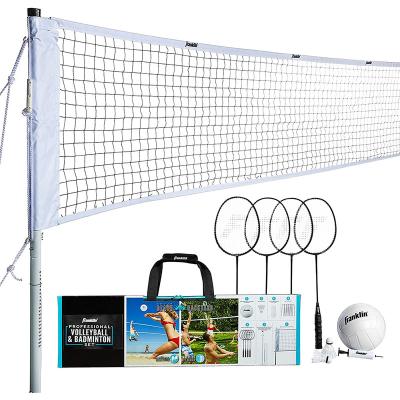 China Volleyball Playing Outdoor Portable Volleyball Net Beach Game Set 2 In 1 Badminton Volleyball Combo Set for sale