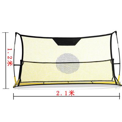 China Portable Durable One Set Yellow Football Net And Iron Frame For Kids Training for sale