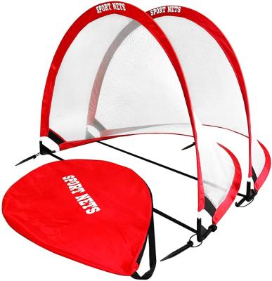 China Football Traning Folding Portable Pop Football Goals With Carry Bag For Indoor Or Outdoor Use for sale