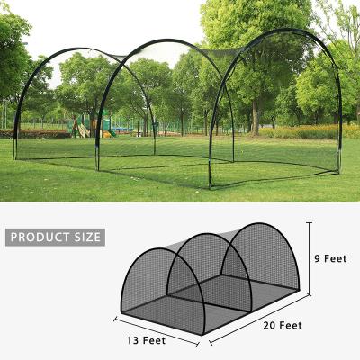 China Professional Baseball Games Net and 3 Layer Folding Cage Frame for Baseball Hitting Practice for sale