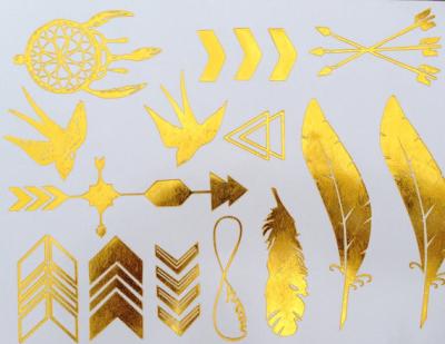 China Gold foil jewelry tattoo, High quality OEM custom tattoo. for sale