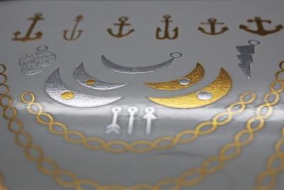 China Gold Metallic Temporary tattoo for sale